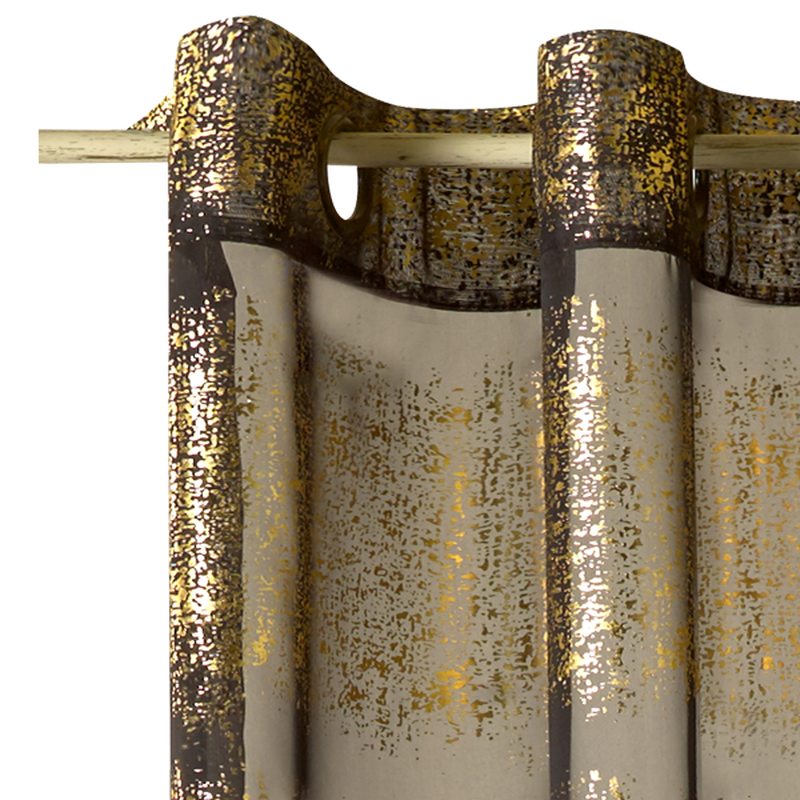 Voilage BLING coloris noir doré 130 x 240 cm