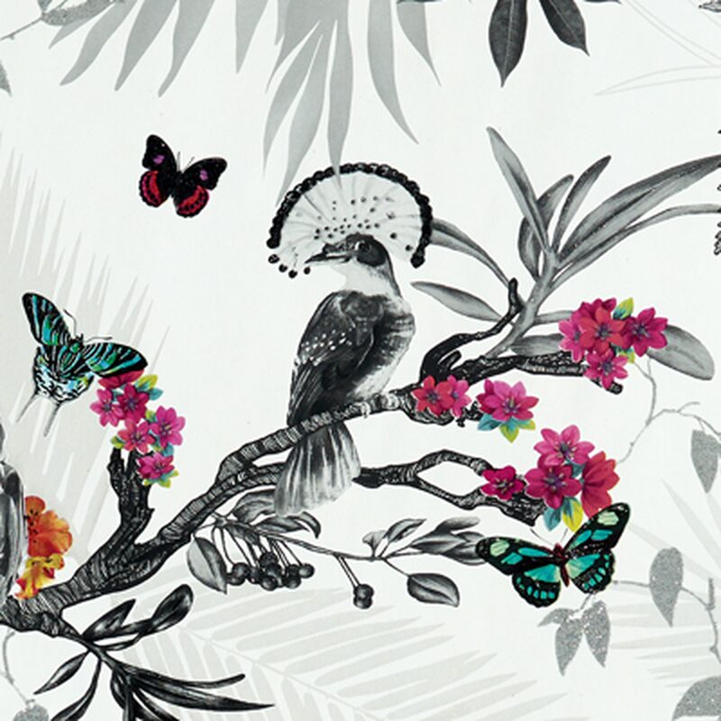 Papier peint MYSTICAL FOREST coloris blanc