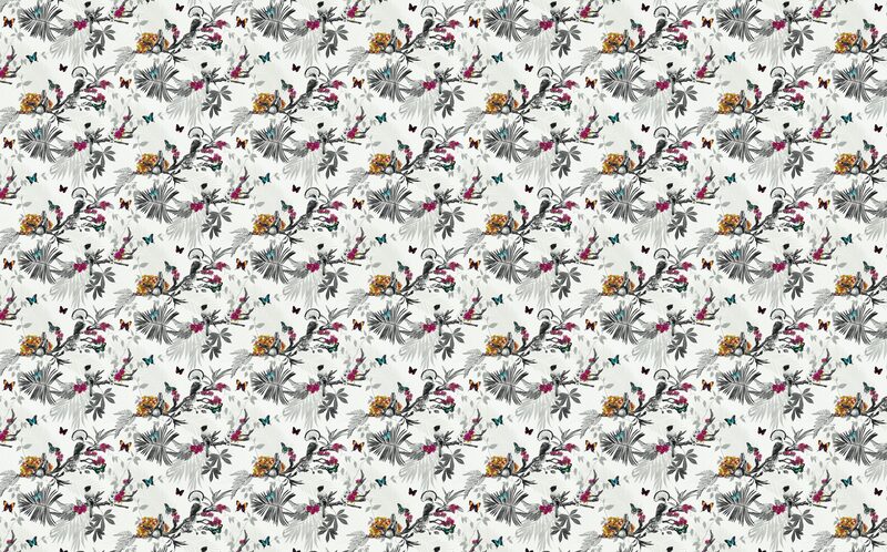 Papier peint MYSTICAL FOREST coloris blanc