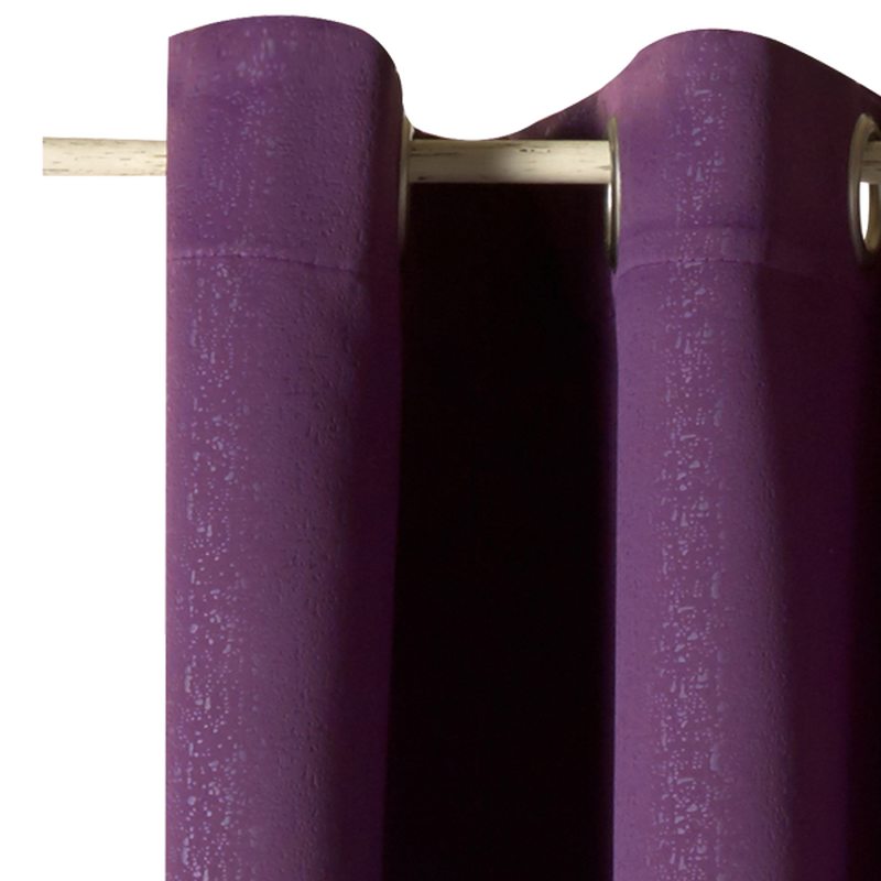 Rideau BESSY coloris aubergine 140 x 250 cm