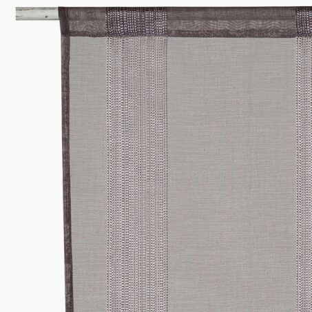 Vitrage PINGALA coloris gris 45 x 160 cm