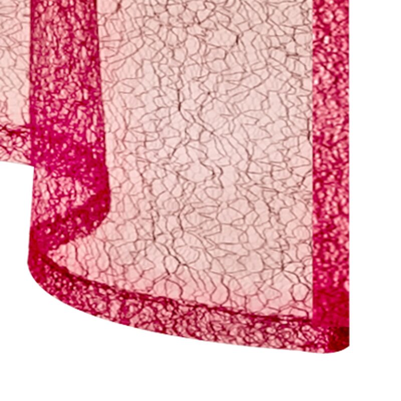 Voilage NEW ZIG ZAG coloris bordeaux 140 x 240 cm