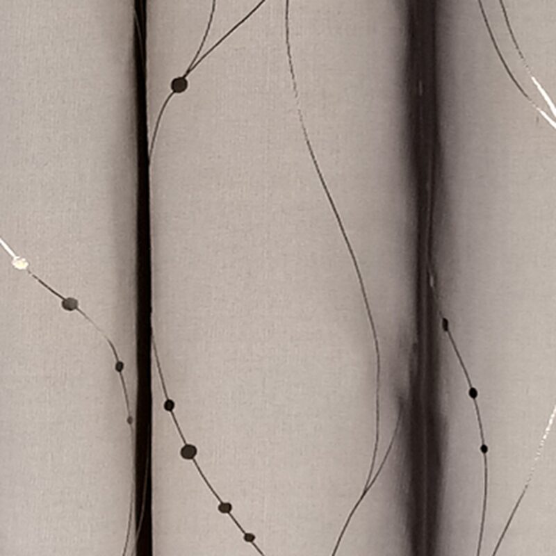 Voilage PLATINIUM coloris noir doré 140 x 240 cm