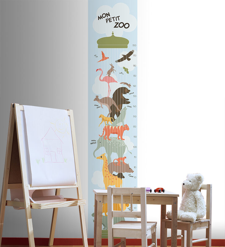 Décor mural numérique Lé unique TOISE MON PETIT ZOO 50 x 250 cm