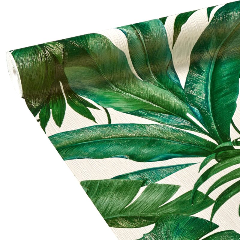 Papier peint intissé VERSACE GIUNGLA coloris blanc