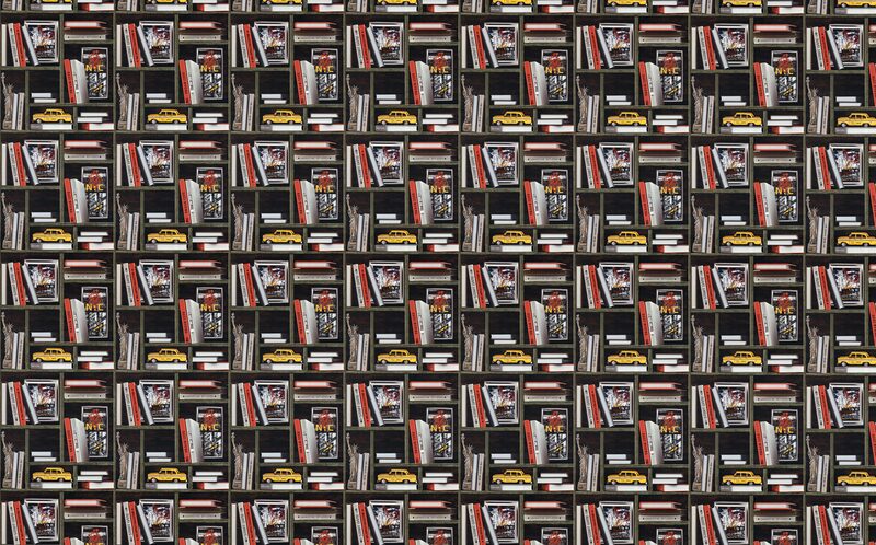 Papier peint BOOKSTORE coloris ton bois