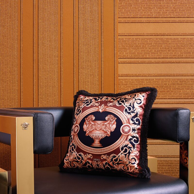 Papier peint intissé VERSACE GREEK STRIPE coloris cuivre