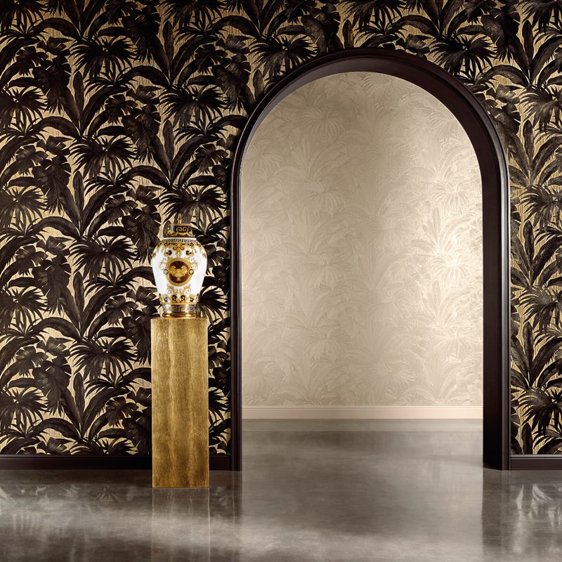 Papier peint intissé VERSACE GIUNGLA coloris noir
