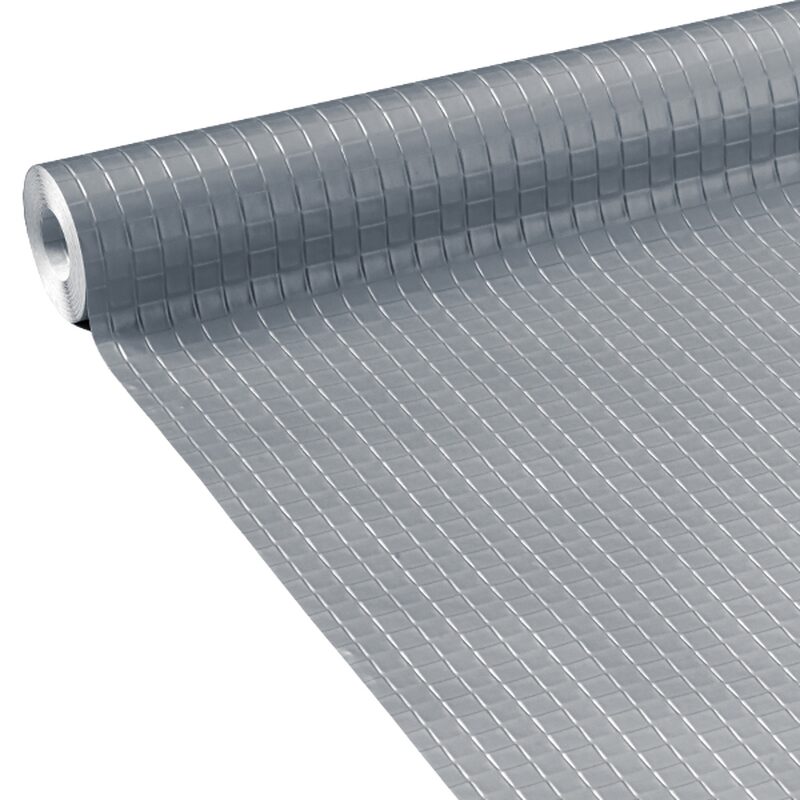 Papier peint DAMIER coloris argent