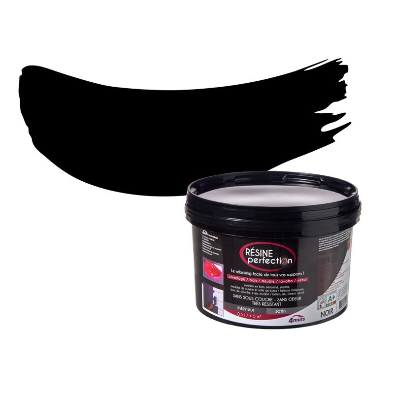 Peinture Rénovation RÉSINE PERFECTION Epoxy noir Satiné 0,5 L
