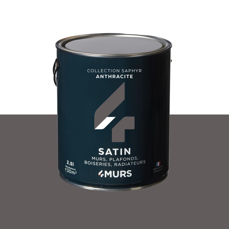 Peinture Multi-supports SAPHYR Alkyde anthracite Satiné 2,5 L