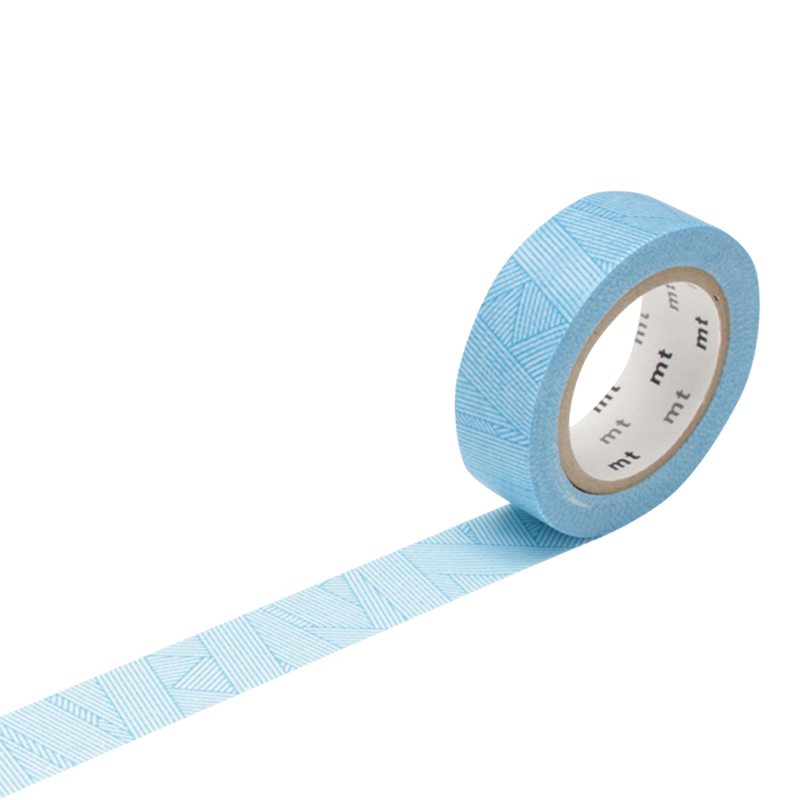 Masking tape TRAME MESSY coloris cyan