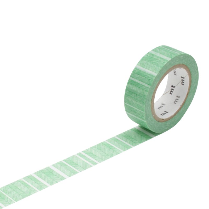 Masking tape LIGNES OBLIQUES coloris vert