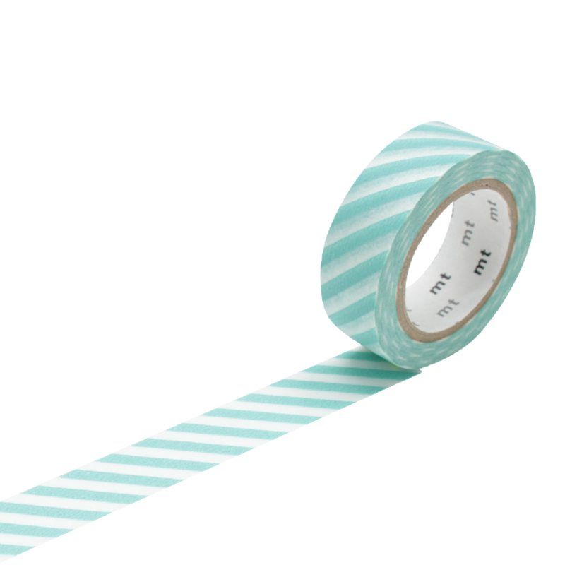 Masking tape RAYURES coloris bleu aqua