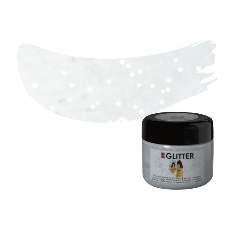 Peinture Créative PAILLETÉE Acrylique argent Brillant 0,23 L