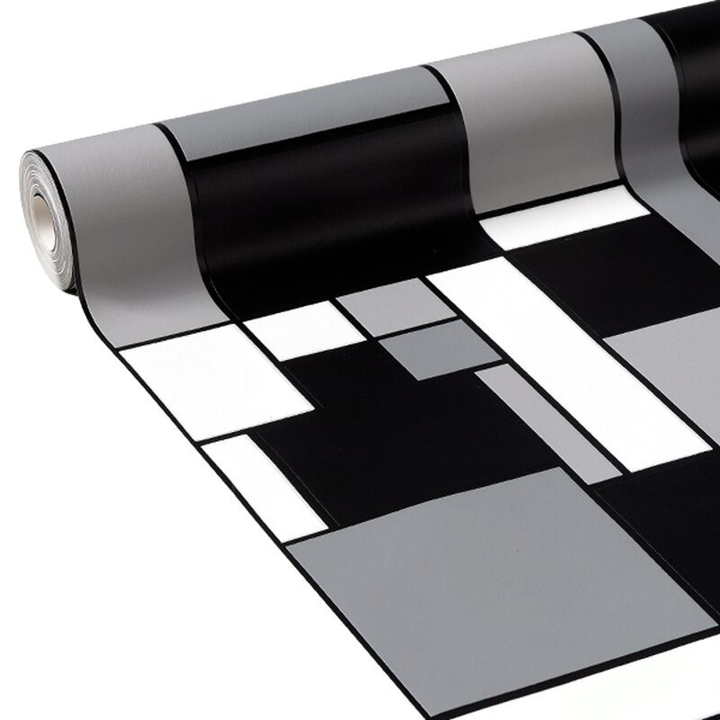 Papier peint vinyle COLOR CUBES coloris noir
