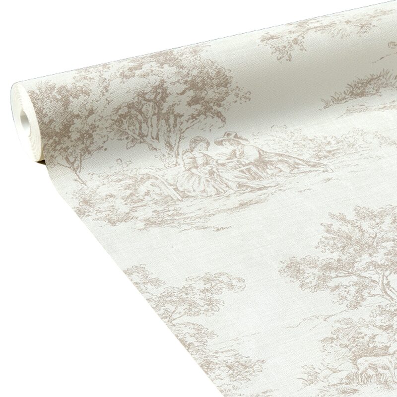 Papier peint intissé TOILE DE JOUY coloris blanc