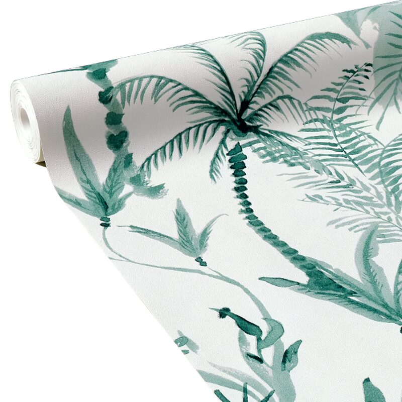 Papier peint intissé FOGLIA coloris blanc