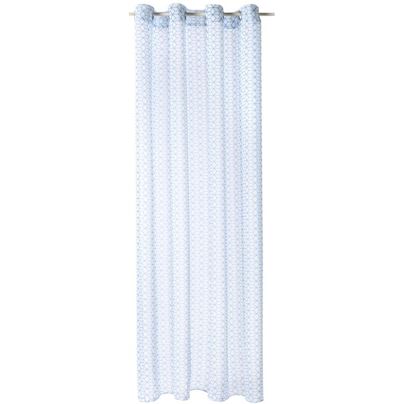 Voilage LUND coloris bleu 140 x 240 cm