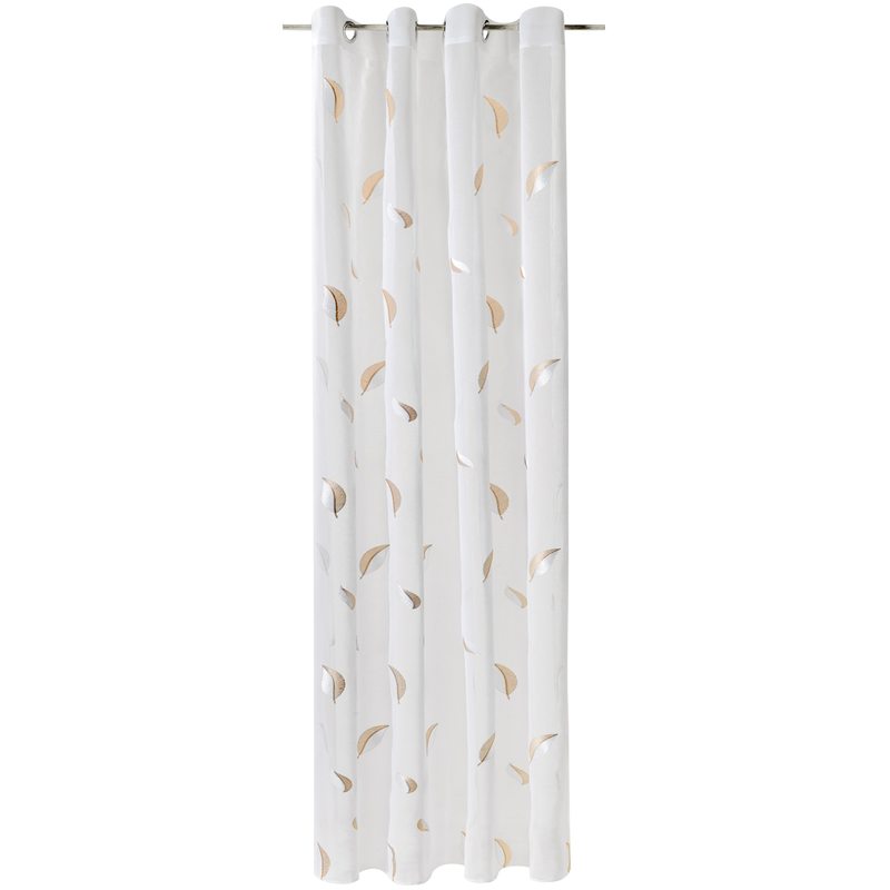 Voilage FLORINE coloris blanc 140 x 260 cm
