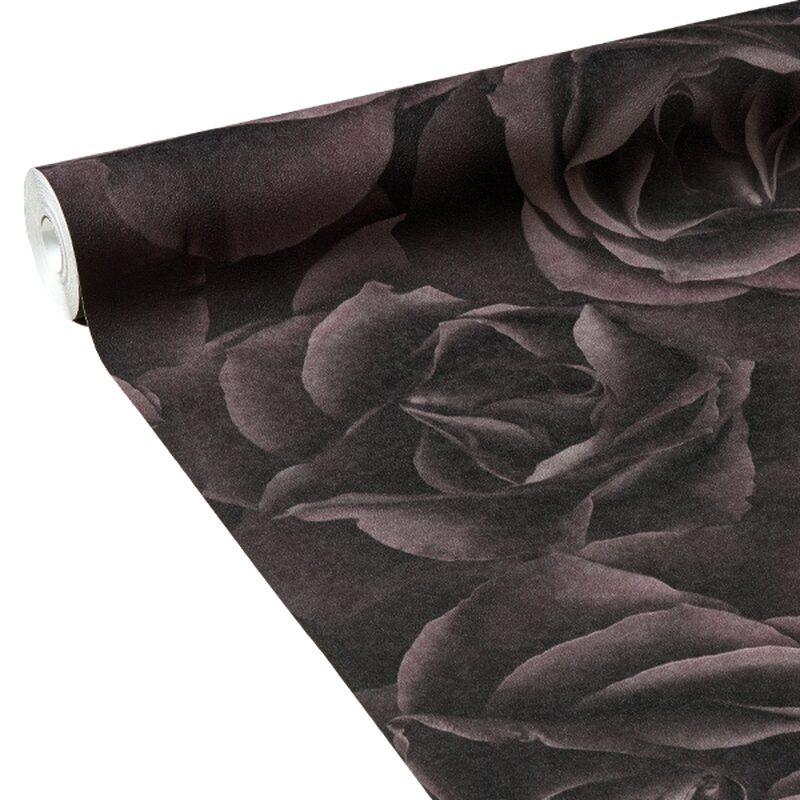 Papier peint intissé ROSES XXL coloris noir