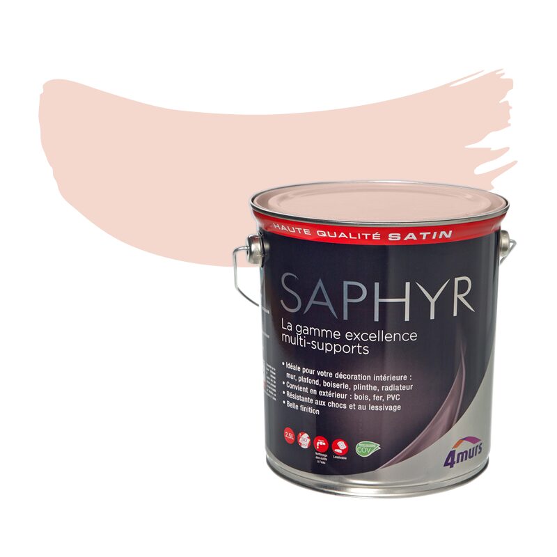 Peinture Multi-supports SAPHYR Alkyde ombrelle Satiné 2,5 L