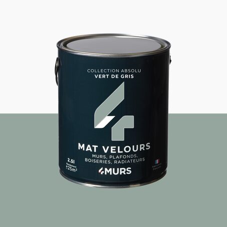 Peinture Multi-supports ABSOLU vert de gris Mat 2,5 L