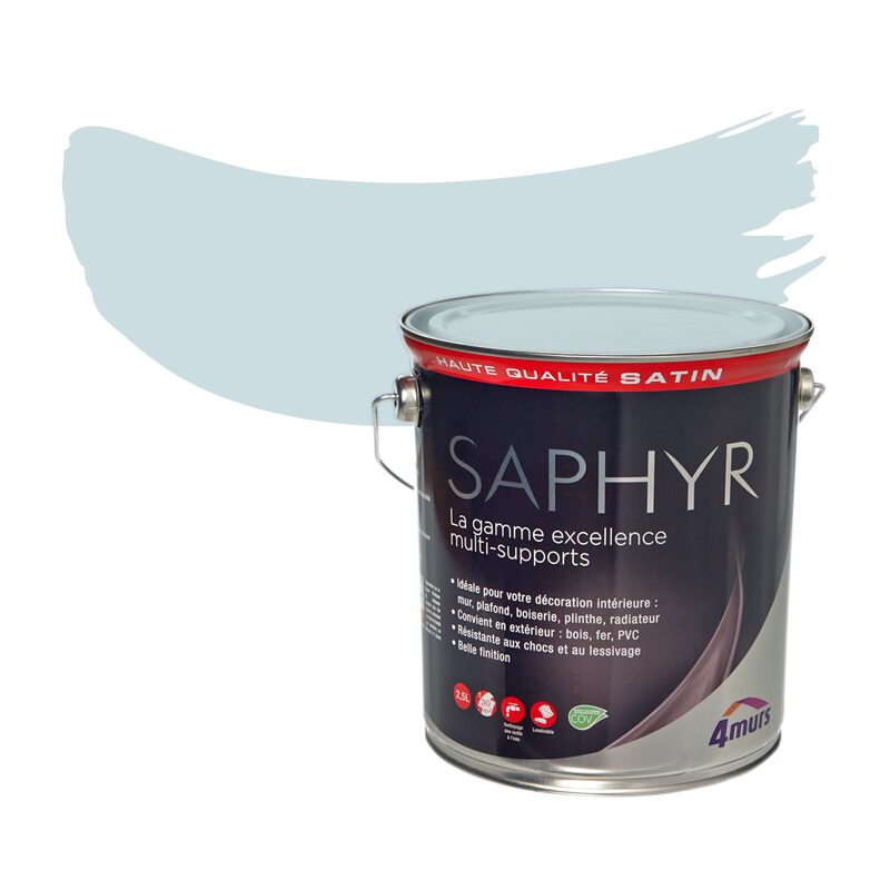 Peinture Multi-supports SAPHYR Alkyde opale Satiné 2,5 L