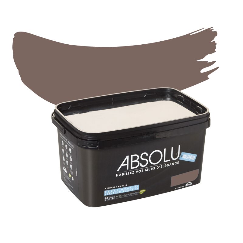 Peinture Multi-supports ABSOLU Acrylique tabac Mat 2,5 L