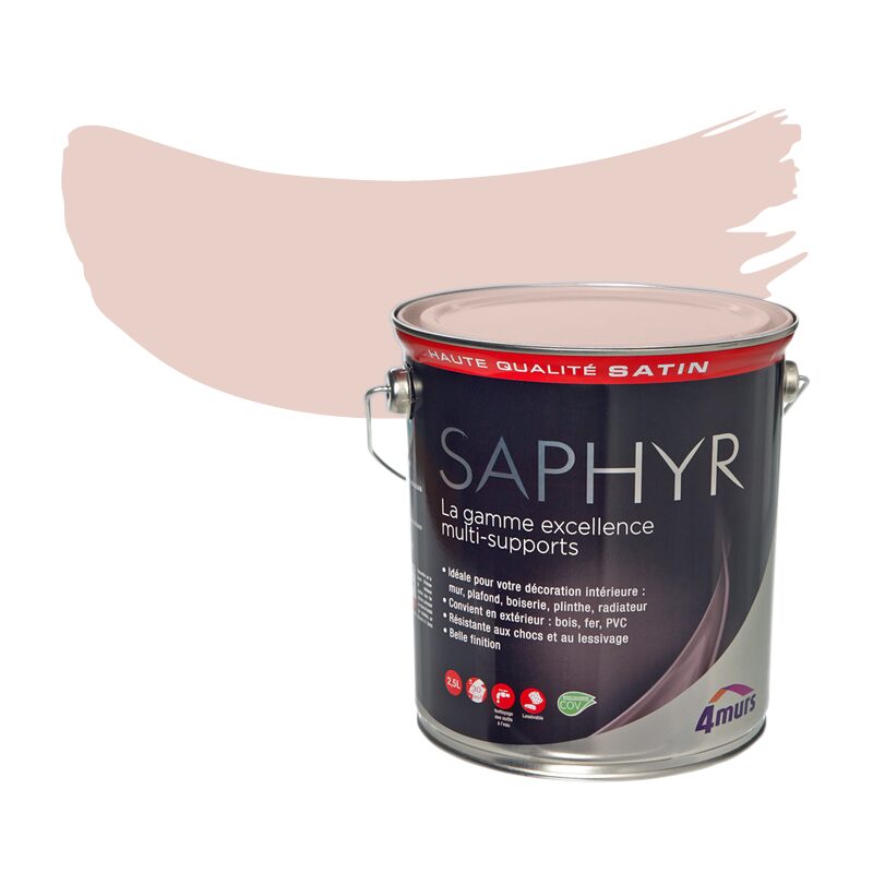 Peinture Multi-supports SAPHYR Alkyde porcelaine Satiné 2,5 L