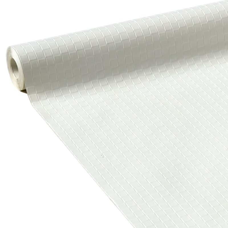 Papier peint DAMIER coloris blanc