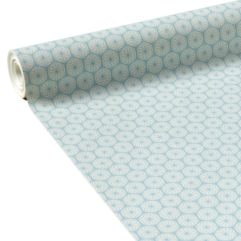 Papier peint intissé TEODOR coloris bleu vintage