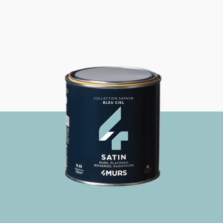 Peinture Finition SAPHYR Alkyde bleu ciel Satiné 0,5 L