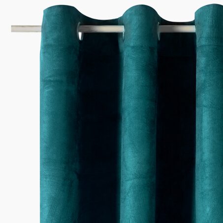 4MURS Rideau VELVET coloris bleu paon 140 x 260 cm