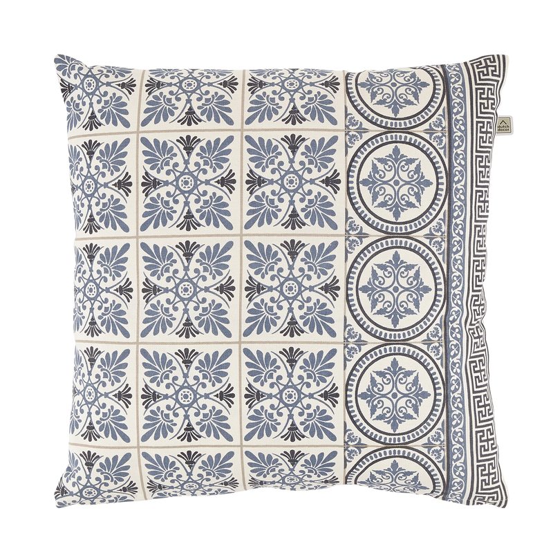 Coussin BECAN coloris denim 45 x 45 cm