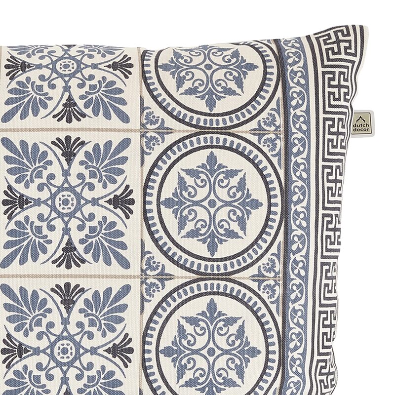 Coussin BECAN coloris denim 45 x 45 cm
