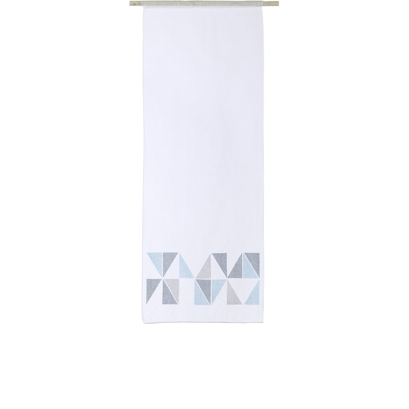 Vitrage LAZARE coloris blanc 45 x 120 cm