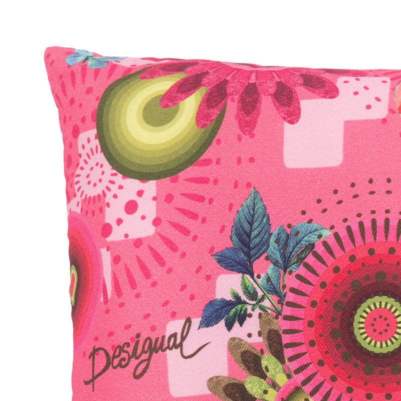 Coussin PINK MOJITO DESIGUAL coloris multicolore 45 x 45 cm