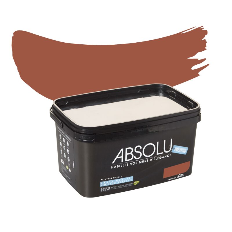 Peinture Multi-supports ABSOLU Acrylique rouille Mat 2,5 L