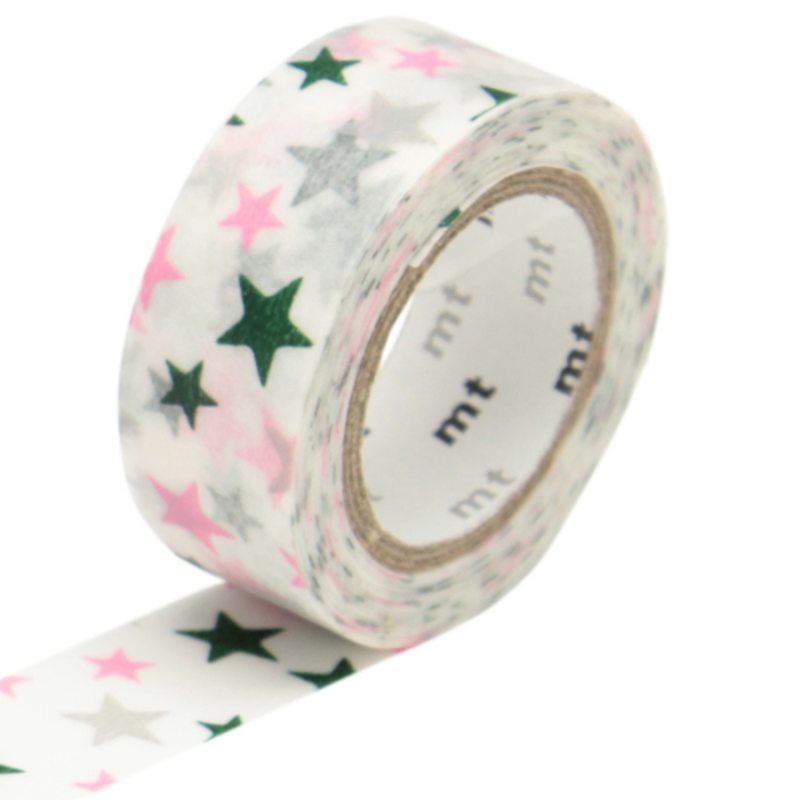 Masking tape MOTIF STAR coloris multicolore