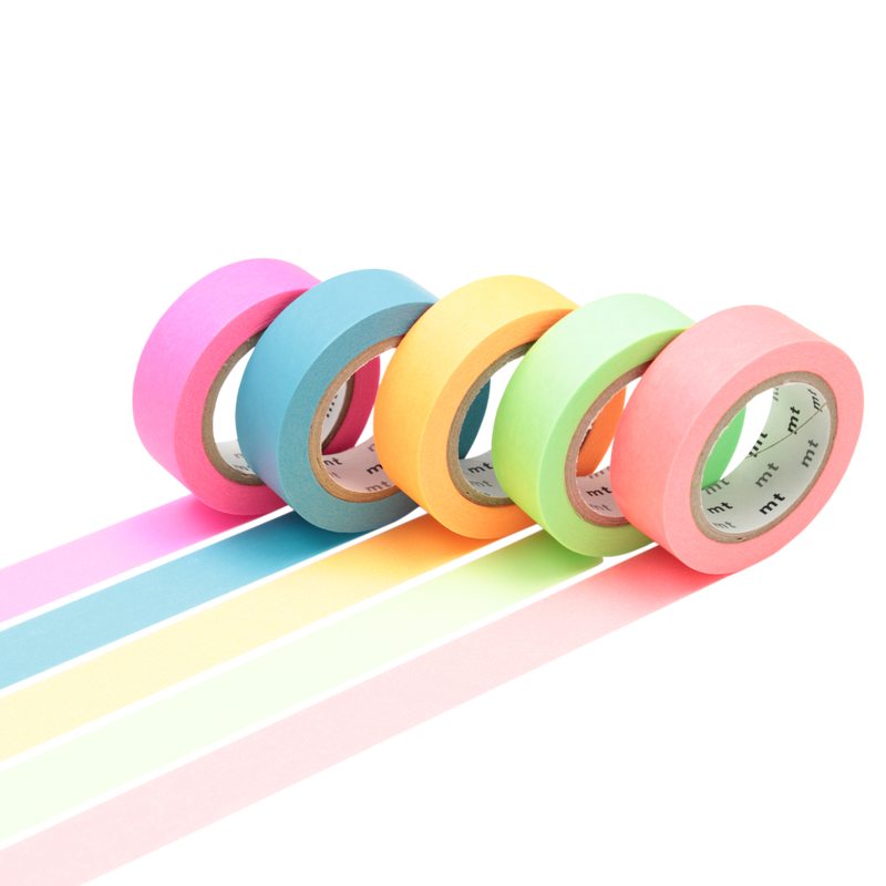 Masking tape GIFT BOX NEON coloris multicolore