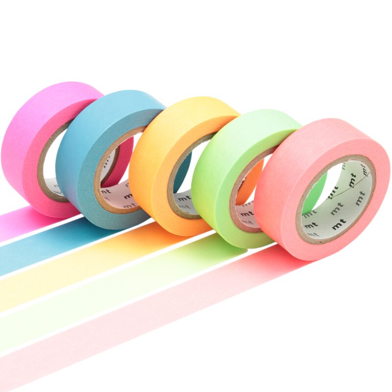 Masking tape GIFT BOX NEON coloris multicolore
