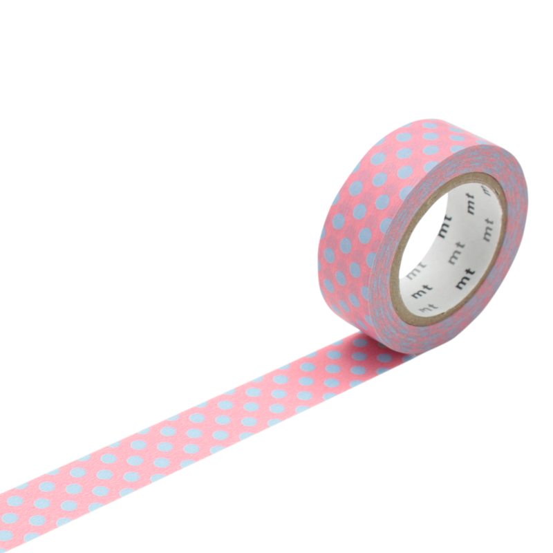 Masking tape DOT SPRING coloris rose