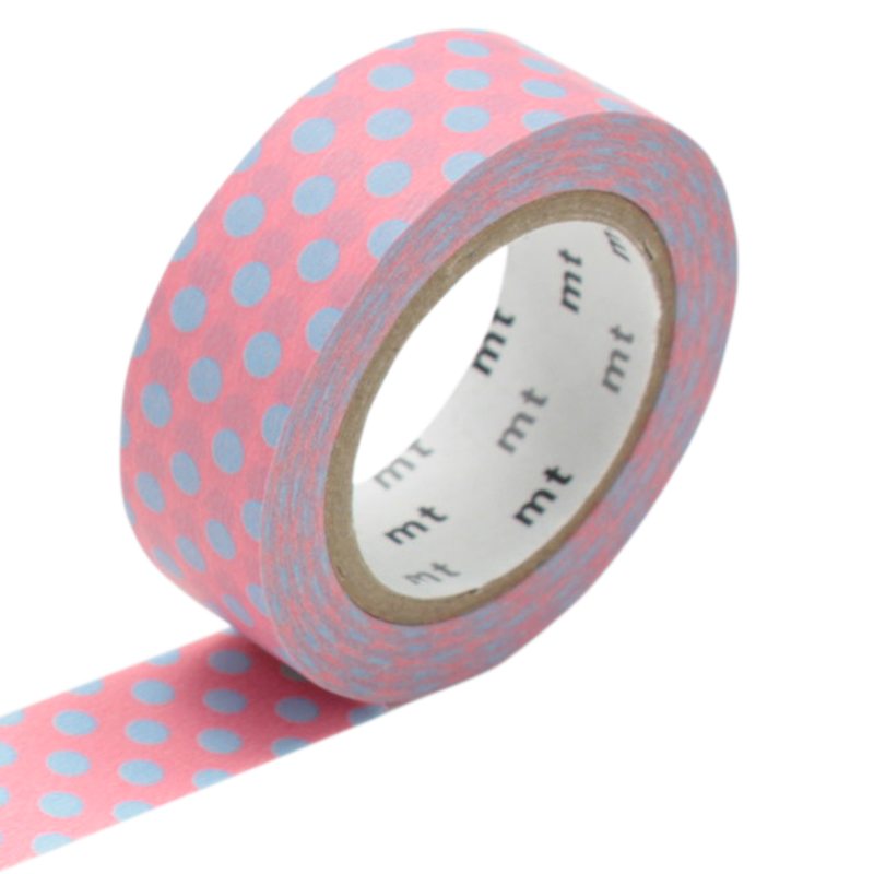 Masking tape DOT SPRING coloris rose