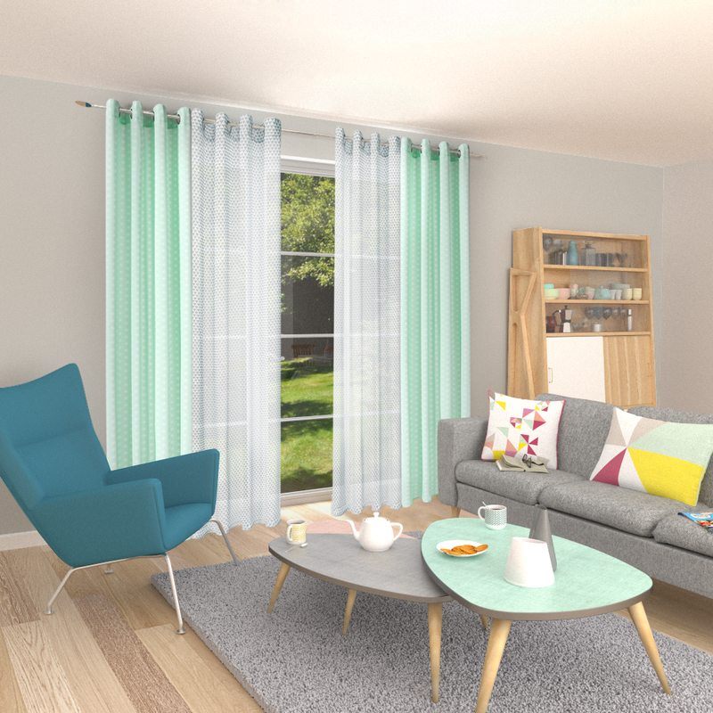 Rideau SOLNA coloris vert 140 x 260 cm