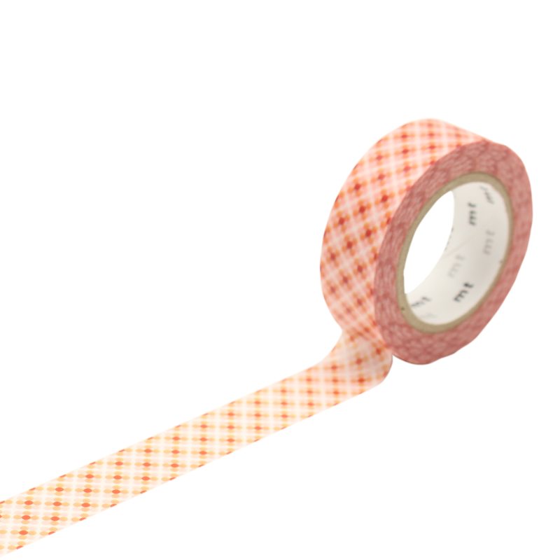 Masking tape OBORO DOT FIRE coloris rouge