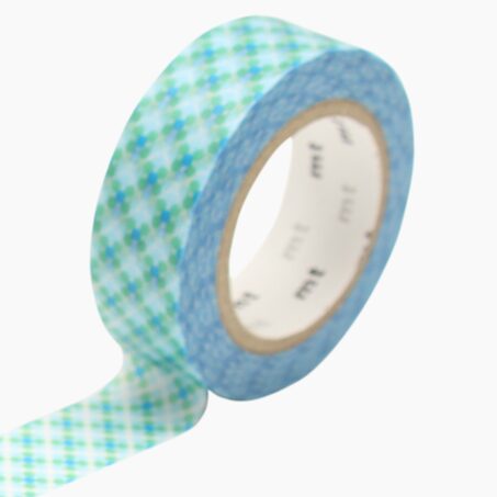 Masking tape OBORO DOT WATER coloris bleu