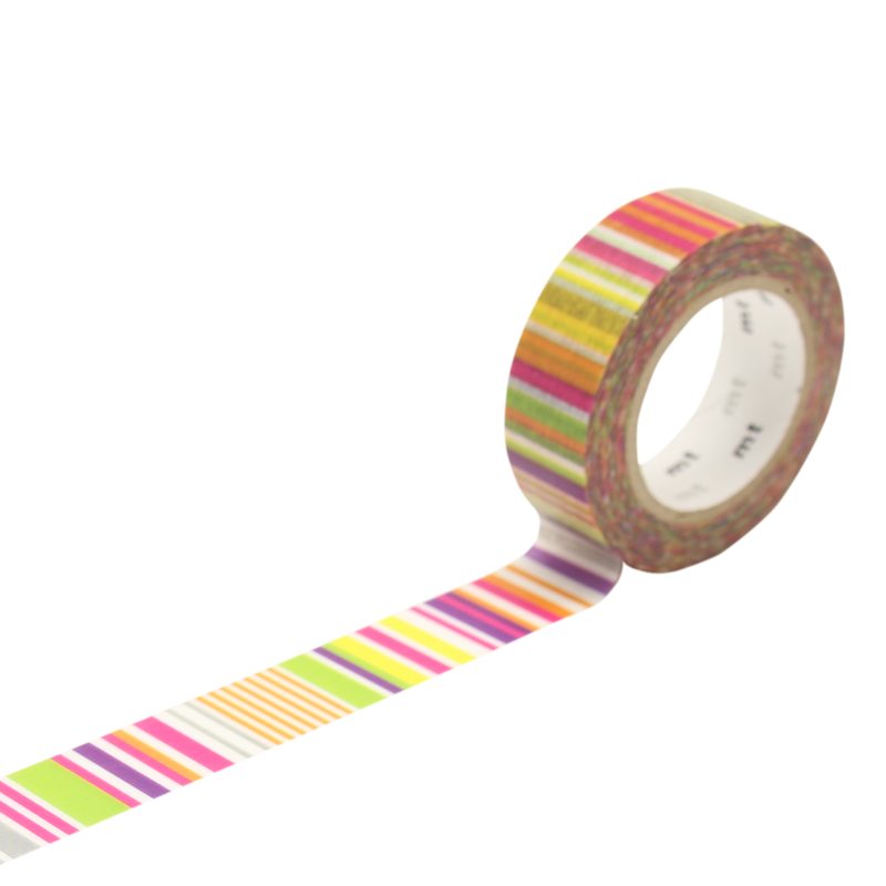 Masking tape MULTI BORDER VIVID coloris multicolore