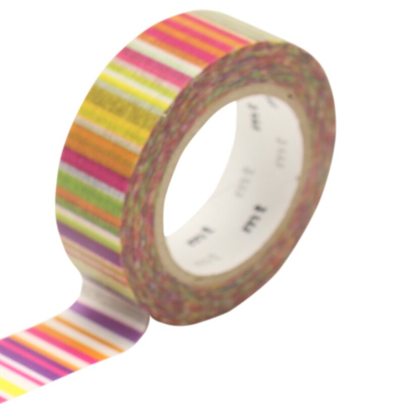 Masking tape MULTI BORDER VIVID coloris multicolore