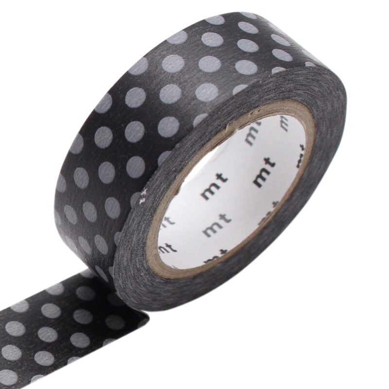 Masking tape DOT BLACK X GRAY coloris noir